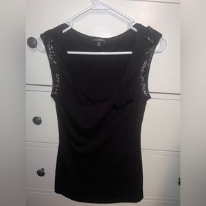 Express Black Sequin shirt